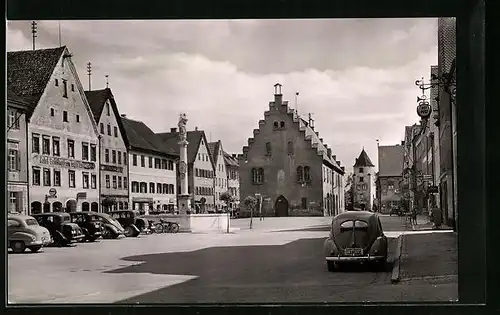 AK Schongau, Marienplatz mit Ballenhaus