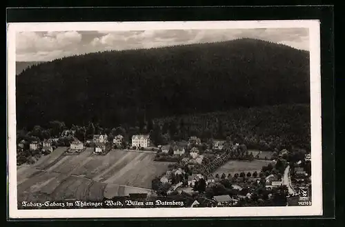 AK Bad Tabarz, Villen am Datenberg aus der Vogelschau