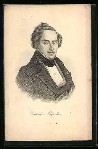 AK Komponist & Pianist Giacomo Meyerbeer im Portrait