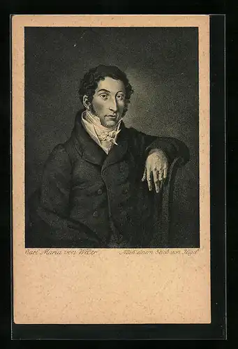 AK Portrait Carl Maria von Weber