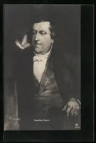 Künstler-AK Portrait des Komponisten Gioachino Antonio Rossini