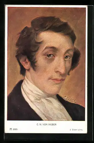 Künstler-AK Komponist C. M. von Weber im Portrait