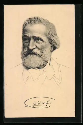 AK Portrait des Komponisten Giuseppe Verdi