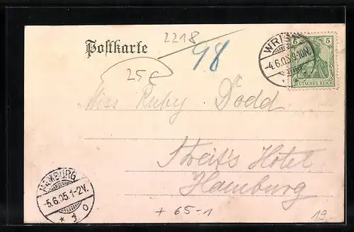 AK Wrist, Bahnhofs-Hotel, Bahnhof von der Gleisseite, Post