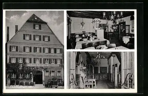 AK Feuchtwangen /Mfr., Hotel z. Greifen, Innenansichten