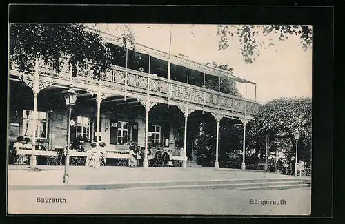 AK Bayreuth, Gasthaus Bürgerreuth, Aussenbereich