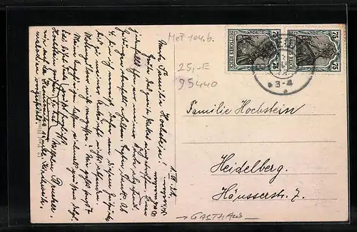 AK Bayreuth, Gasthaus Bürgerreuth, Aussenbereich