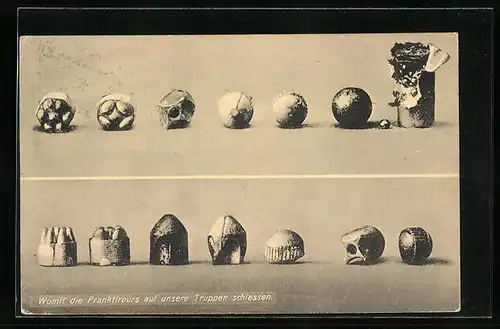 AK Geschosse der franz. Armee
