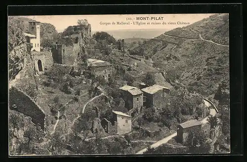 AK Gorges de Malleval, L`Eglise et ruines du vieux Chateau