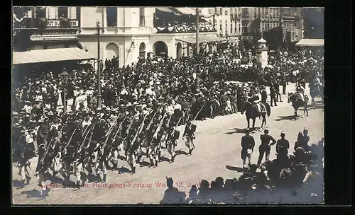 AK Kaiser-Jubiläums-Huldigungs-Festzug Wien 12. Juni 1908