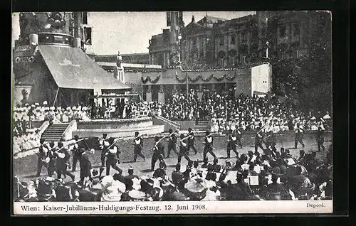 AK Wien, Kaiser-Jubiläums-Huldigungs-Festzug, 12. Juni 1908