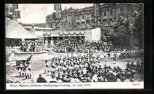 AK Wien, Kaiser-Jubiläums-Huldigungs-Festzug, 12. Juni 1908