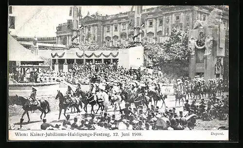 AK Wien, Kaiser-Jubiläums-Huldigungs-Festzug, 12. Juni 1908