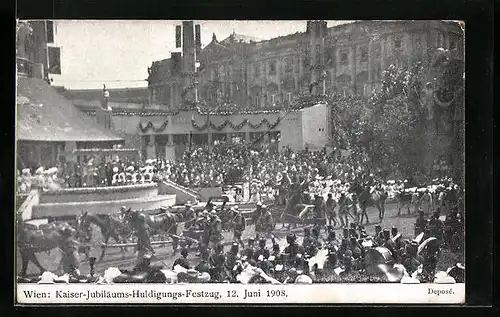 AK Wien, Kaiser-Jubiläums-Huldigungs-Festzug, 12. Juni 1908