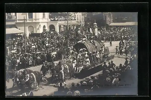 AK Kaiser-Jubiläums-Huldigungs-Festzug Wien, 12. Juni 1908