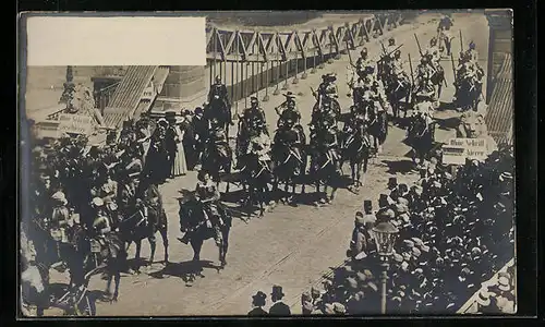 AK Festzug zur Kaiserhuldigung in Wien 1908