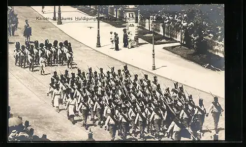 AK Kaiser-Jubiläums-Huldigungsfestzug, Wien 12. Juni 1908, Gr. XIX: Feldmarschall Radetzky und seine Truppen