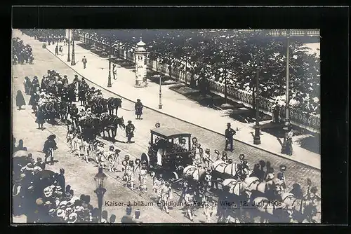 AK Kaiser-Jubiläums-Huldigungsfestzug, Wien 12. Juni 1908, Gruppe V
