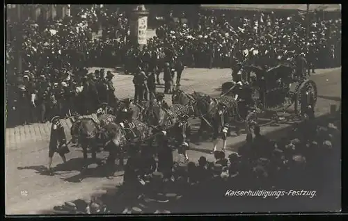 AK Kaiser-Huldigungsfestzug Wien 1908