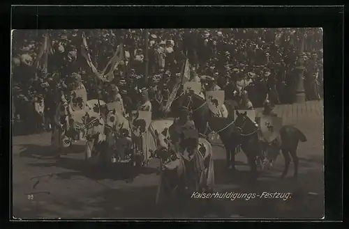 AK Kaiser-Huldigungsfestzug, Wien 1908, Historische Ritter