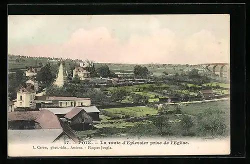 AK Poix, La route d`Eplessier prise de l`Eglise