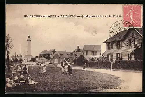 AK Cayeux-sur-Mer, Quelques villas et le Phare