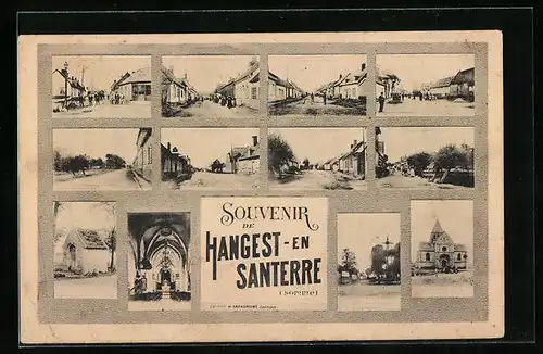 AK Hangest-en-Santerre, Les rues, L`eglise