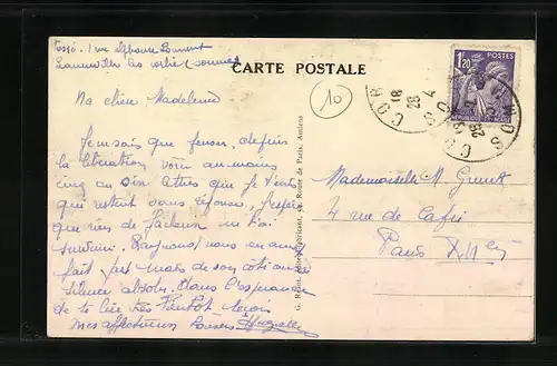 AK Corbie, Le Monument et l`Hotel de Ville