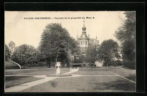 AK Villers-Bretonneux, Tourelle de la propriété de Mme D.
