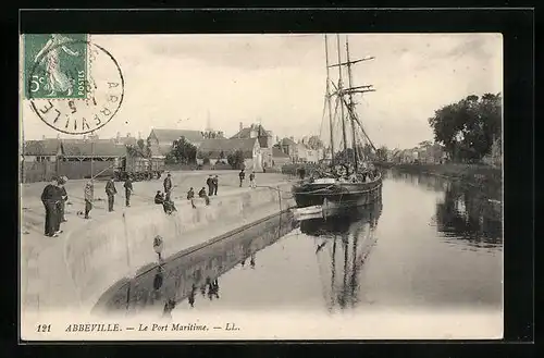 AK Abbeville, Le Port Maritime