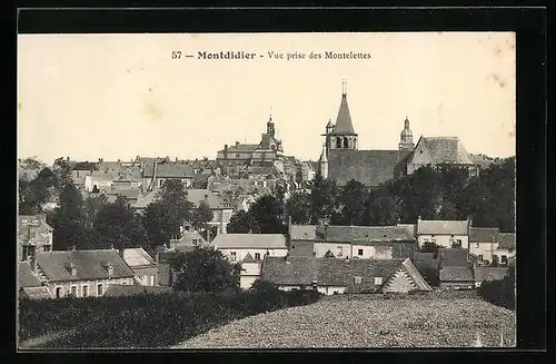 AK Montdidier, Vue prise des Montelettes