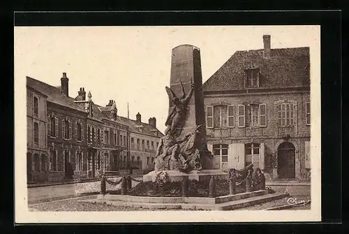 AK Rue, Place Anatole-Gosselin, Monument aux Morts de la Guerre