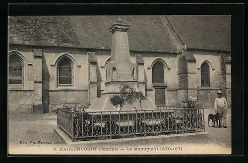 AK Hallencourt, Le Monument 1870-1871