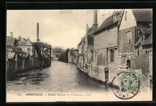 AK Abbeville, Vieilles Maisons sur la Somme