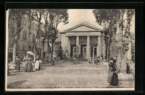 AK Abbeville, Le Palais de Justice, Entrée du Champ de Foire