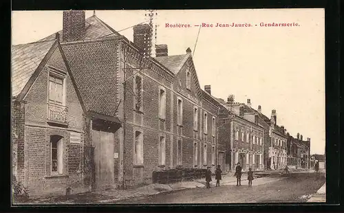 AK Rosières, Rue Jean-Jaurès, Gendarmerie