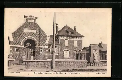 AK Montauban, La Mairie et le Monument