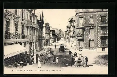 AK Mers-les-Bains, L`Avenue de la Gare