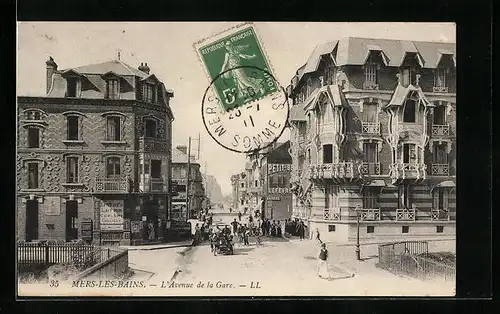 AK Mers-les-Bains, L`Avenue de la Gare