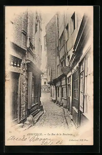 AK Abbeville, La Rue de la Boucherie