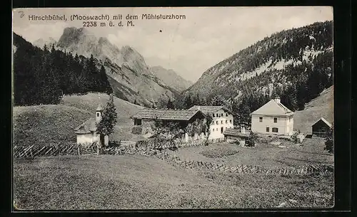 AK Weissbach bei Lofer, Hirschbühel mit dem Mühlsturzhorn