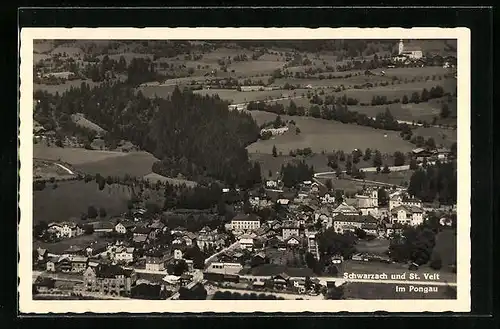 AK Schwarzach im Pongau, Totalansicht mit St. Veit