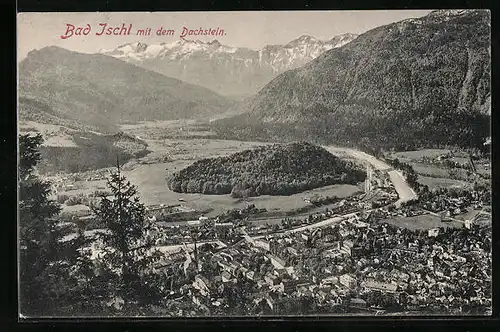 AK Bad Ischl, Ortsansicht mit Dachstein