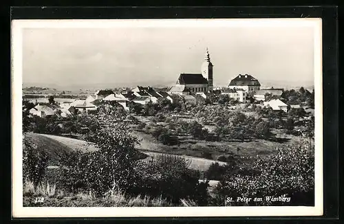 AK Sankt Peter am Wimberg, Ortsansicht mit Kirche