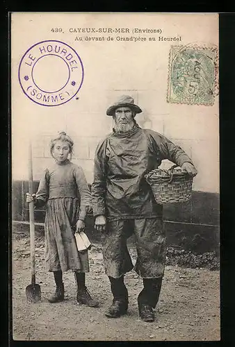 AK Cayeux-sur-Mer, Au devant de Grand`pere au Hourdel