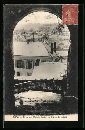 AK Poix, Porte du Chateau, prise en temps de neige