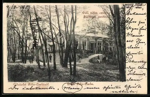 AK Pilis-Csaba, die Kantine im Südlager