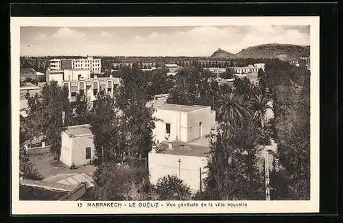 AK Marrakech, Le Guéliz, Vue générale de la ville nouvelle