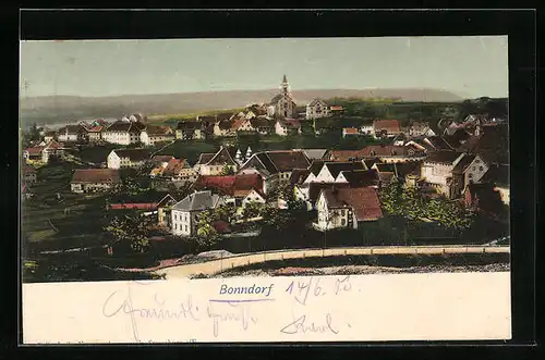AK Bonndorf, Ortstotale mit Blick zur Kirche