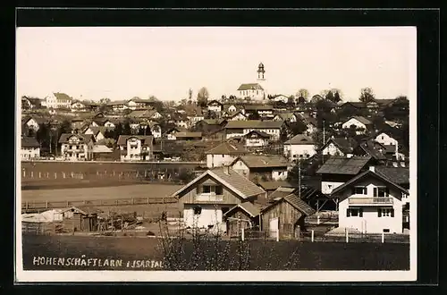 AK Hohenschäftlarn im Isartal, Generalansicht der Ortschaft, Blick zur Kirche